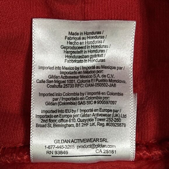 CANADA Flag Hoodie Sweater Men’s Medium Red Maple Leaf Hooded Sweatshirt Gildan - Picture 9 of 12